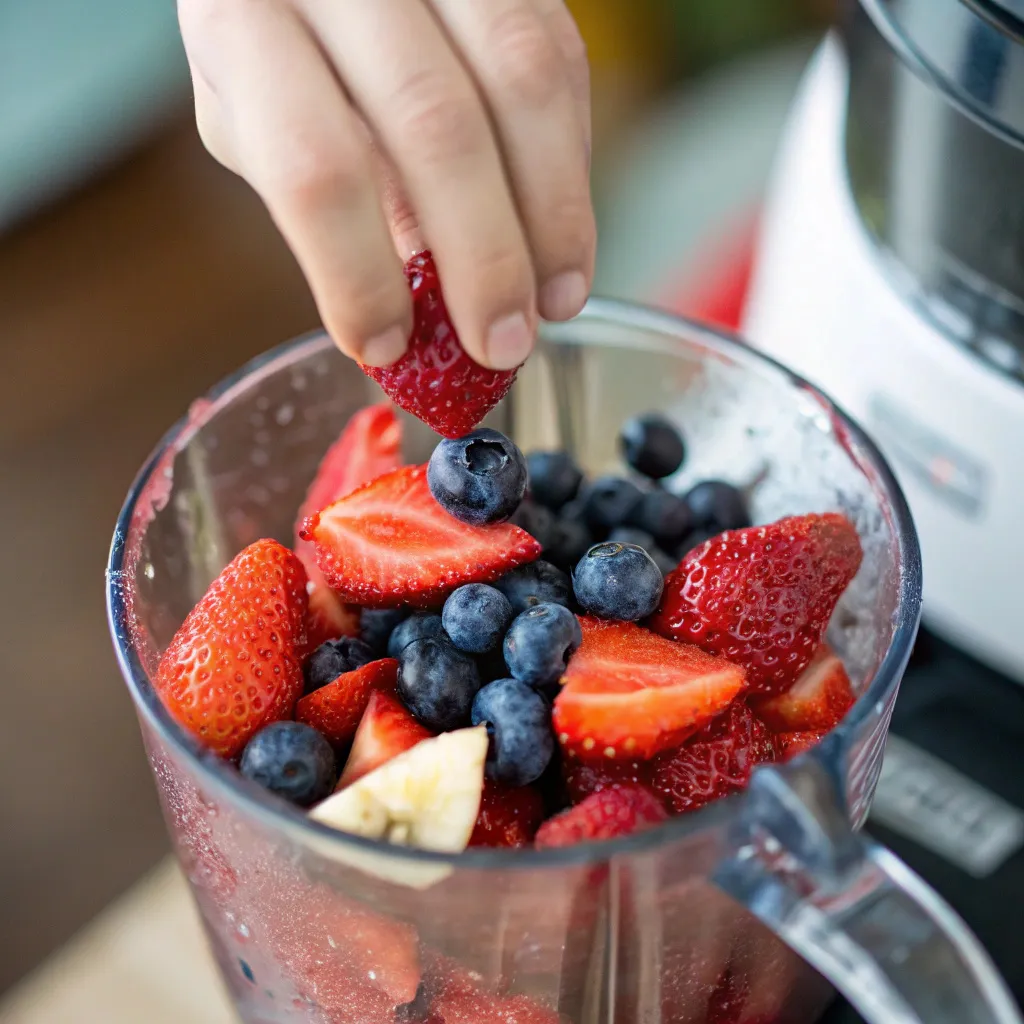 Step-by-Step Instructions for Homemade Acai Bowl : Add the Fresh Berries