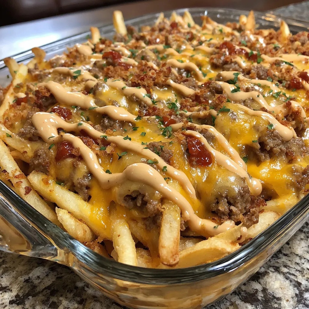 Cheeseburger French Fry Casserole