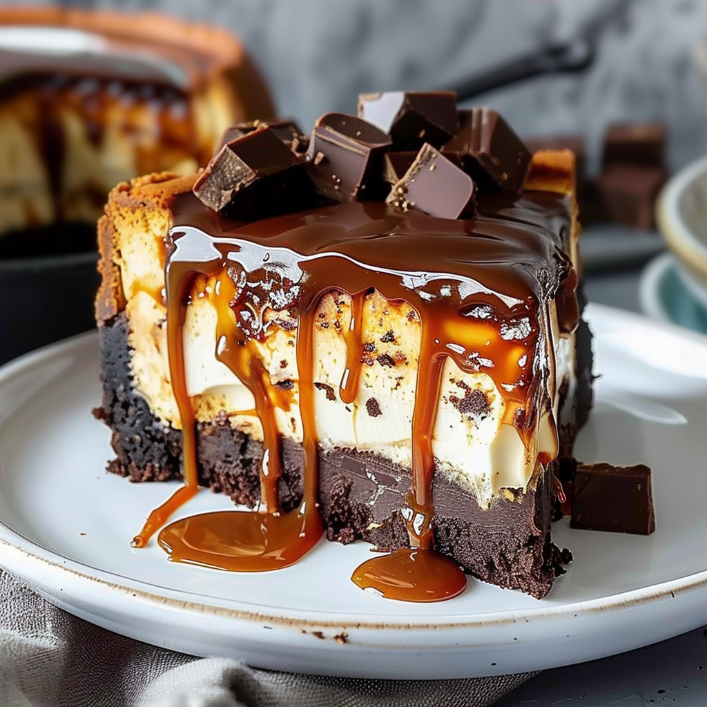 Caramel Brownie Cheesecake